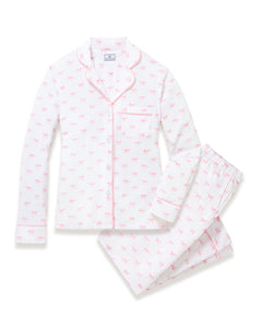 Women’s Pima Pajama Set in Blushing Bows