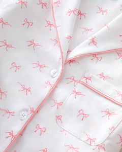 Women’s Pima Pajama Set in Blushing Bows
