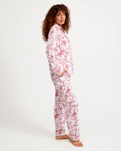 Women’s Pima Pajama Set in Red Timeless Toile