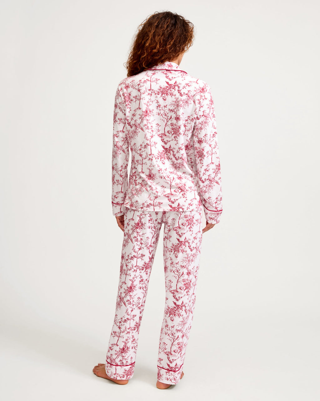 Women’s Pima Pajama Set in Red Timeless Toile