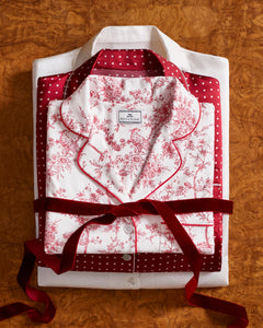 Women’s Pima Pajama Set in Red Timeless Toile