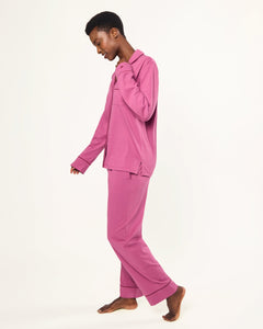 Women’s Pima Pajama Set in Rosewood