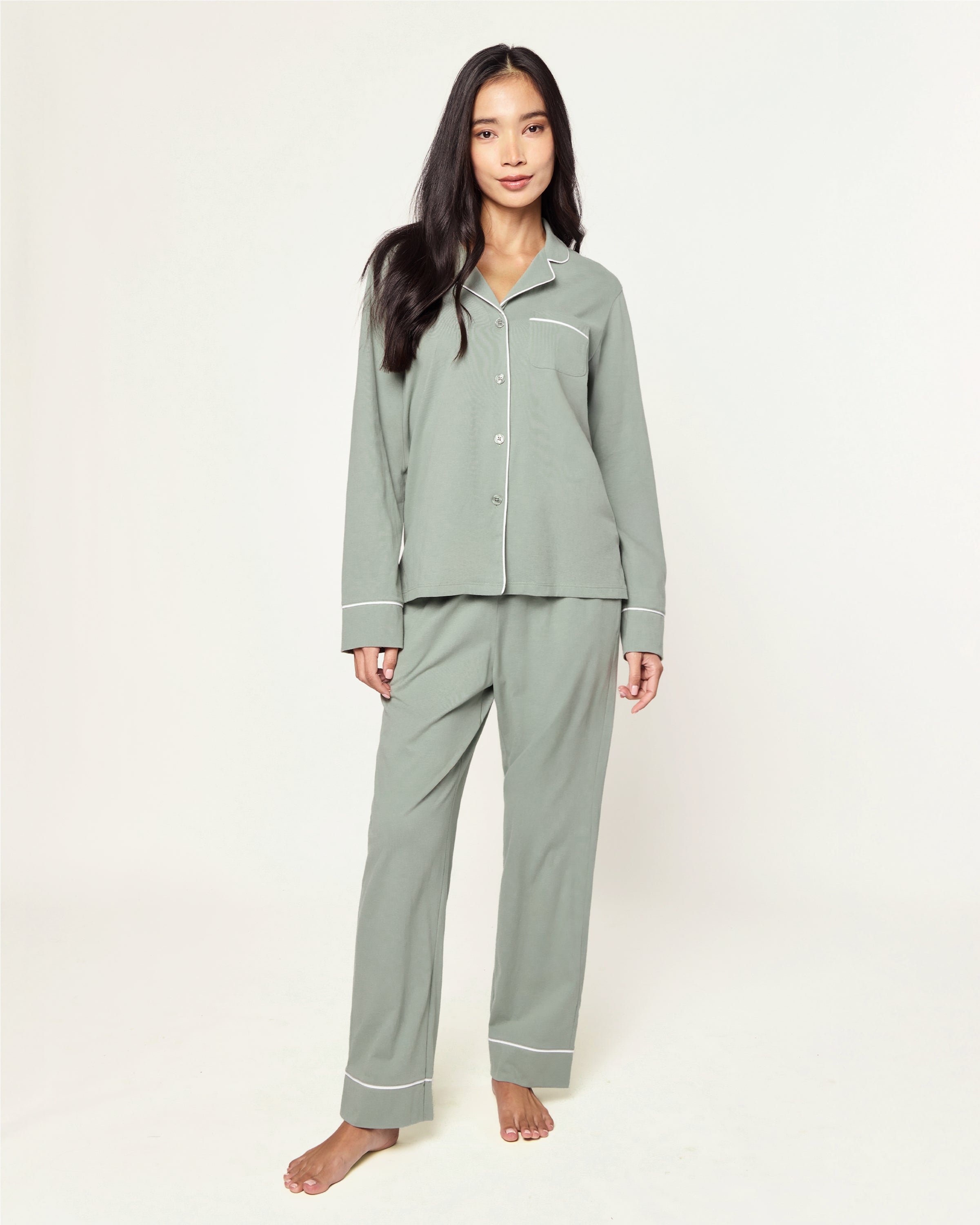 Women’s Pima Pajama Set in Sage