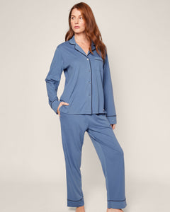 Women’s Pima Pajama Set in Mystique Blue