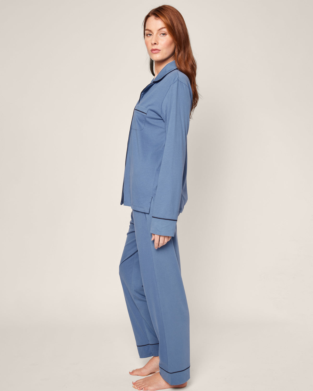 Women’s Pima Pajama Set in Mystique Blue