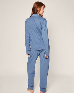 Women’s Pima Pajama Set in Mystique Blue