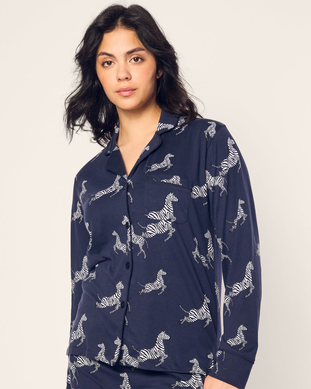 Women’s Pima Pajama Set in Zèbre de Nuit