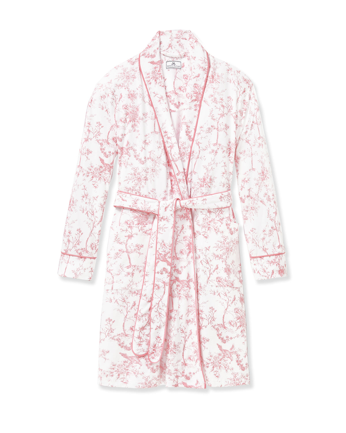 Women's Pima Robe in Pink Timeless Toile