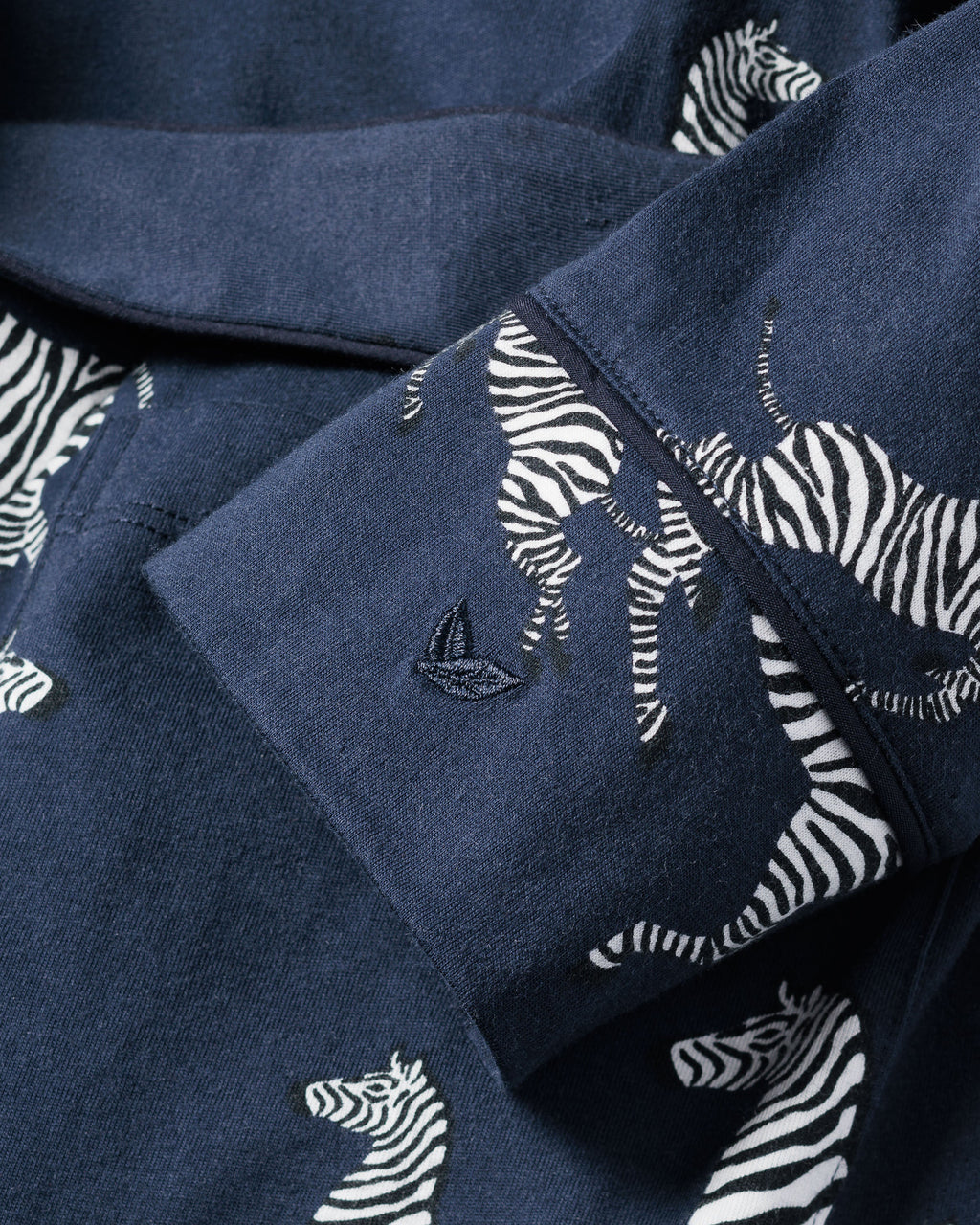 Women’s Pima Robe in Zèbre de Nuit