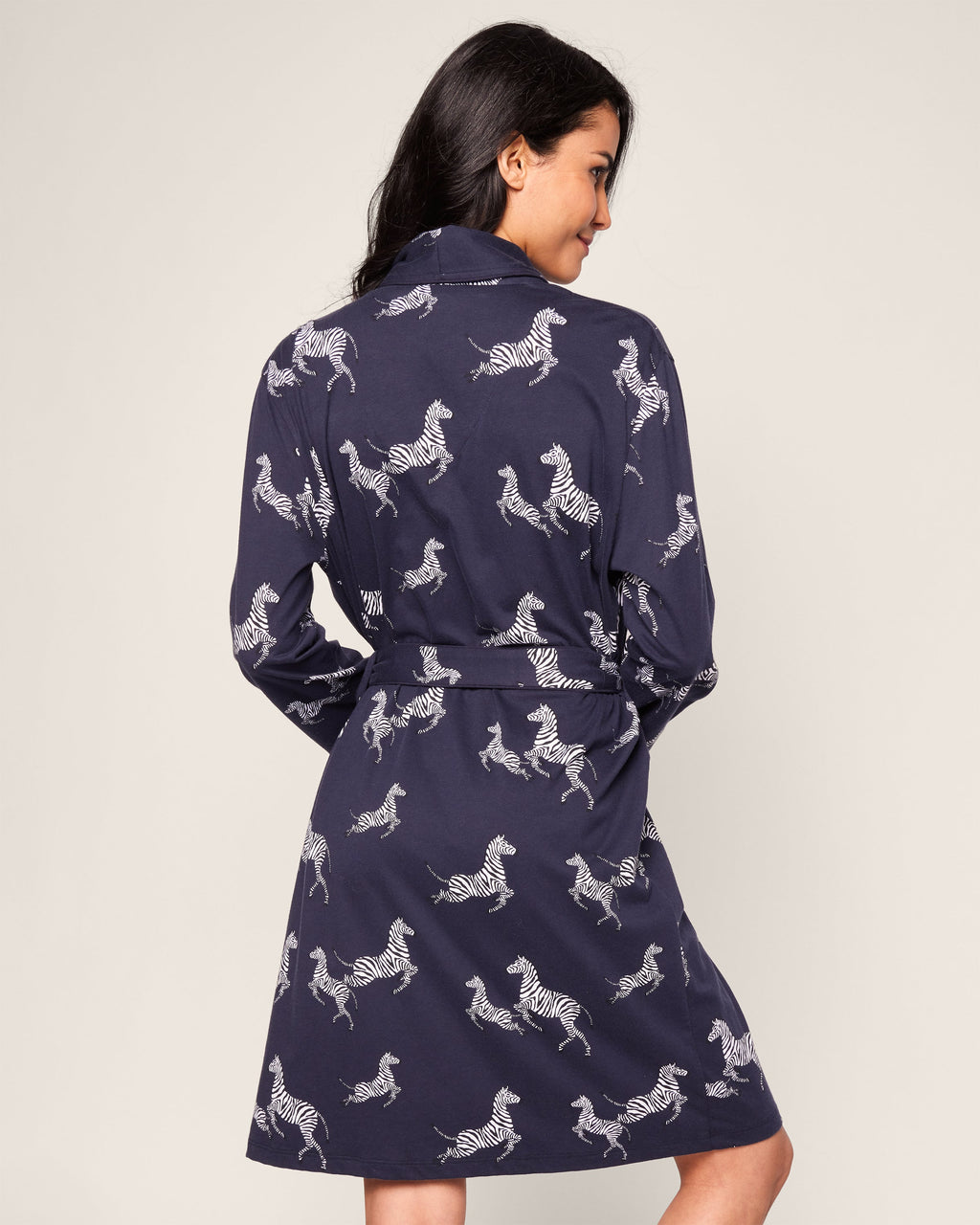 Women’s Pima Robe in Zèbre de Nuit