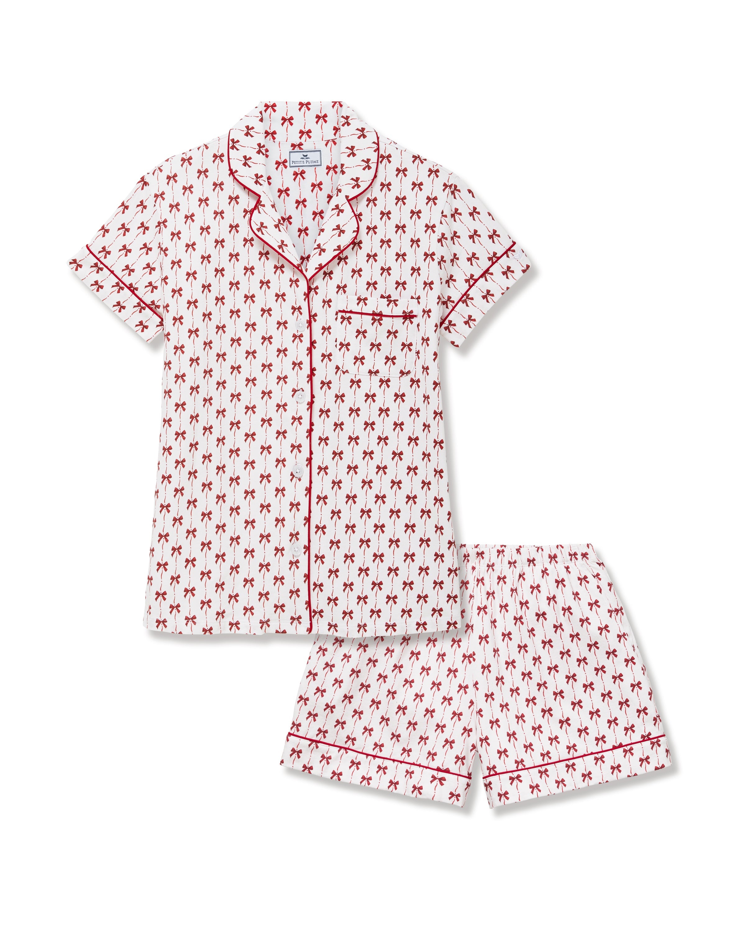 Women’s Pima Short Set in Blissful Bows