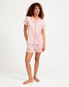 Women’s Pima Short Set in Blissful Bows