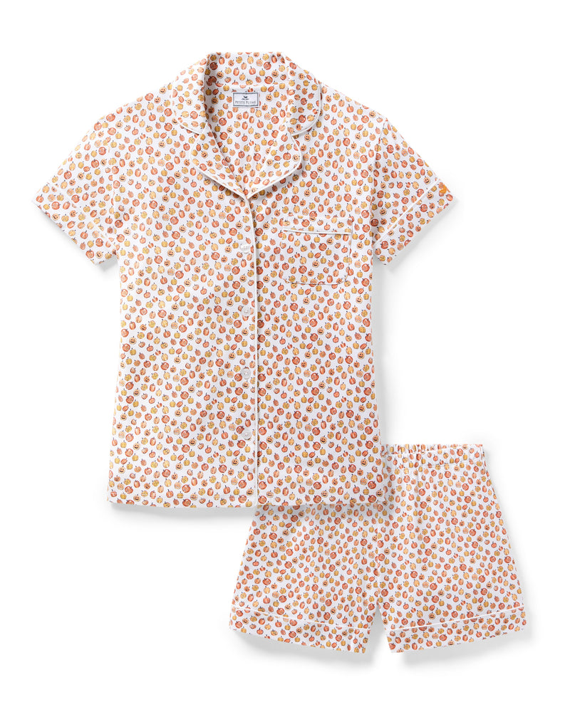 Women’s Pima Short Sleeve Short Set in Pumpkin Patch