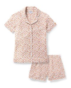 Women’s Pima Short Sleeve Short Set in Pumpkin Patch