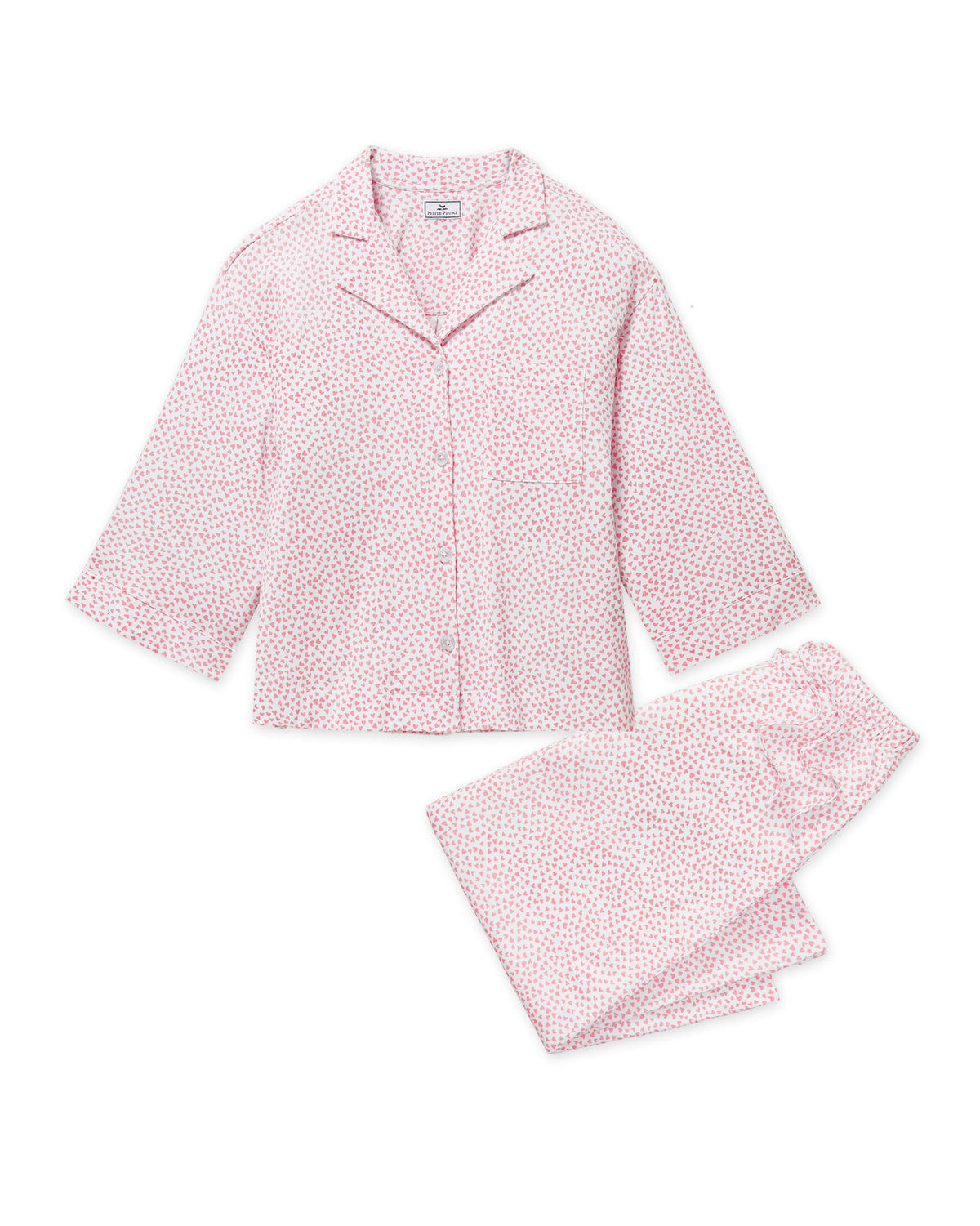 The Olivia Wide Leg Pajama Set in Sweethearts
