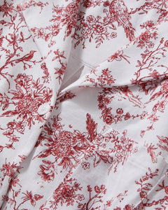 The Olivia Wide Leg Pima Pajama Set in Red Timeless Toile