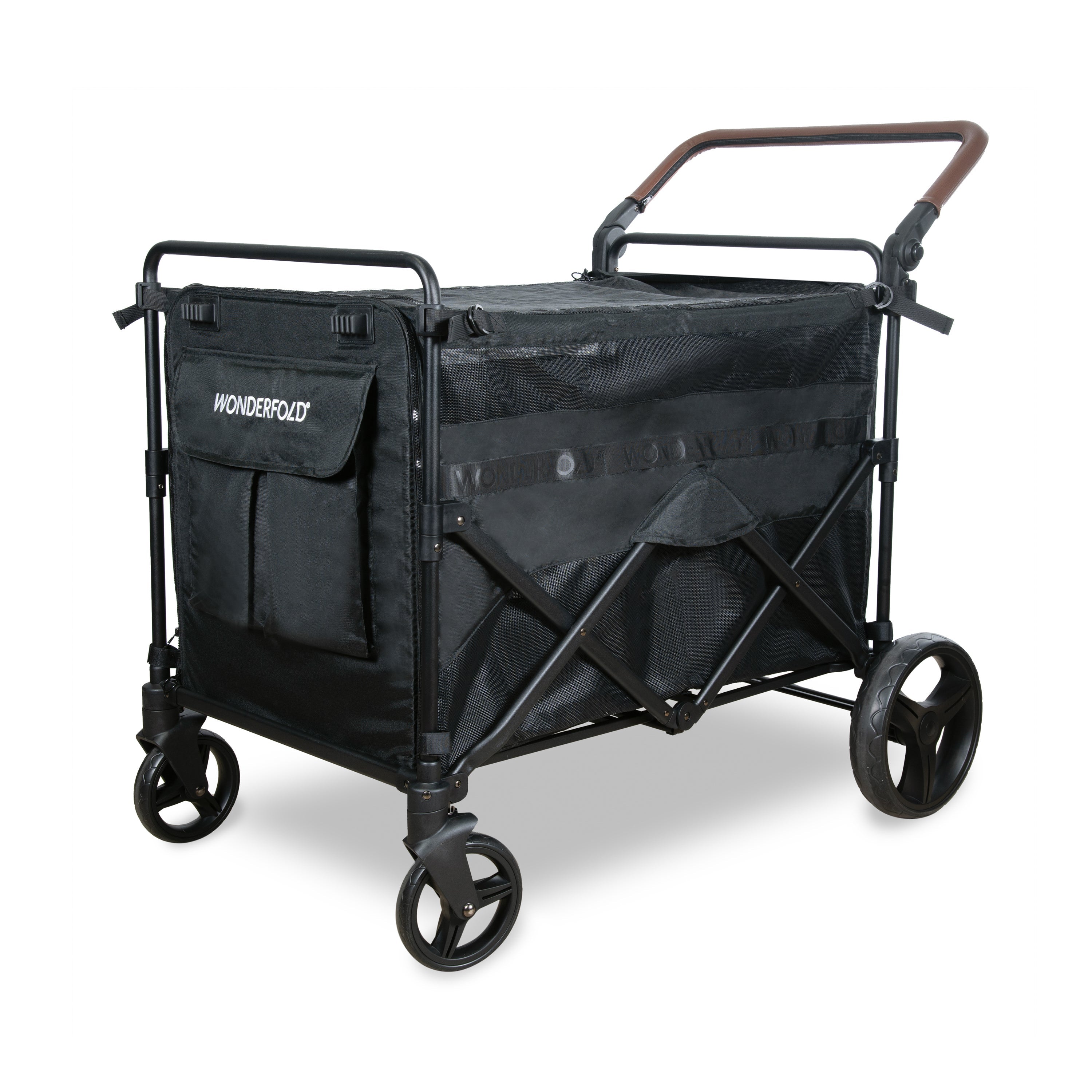 WonderFold PXL Large Pet Stroller Wagon in Black