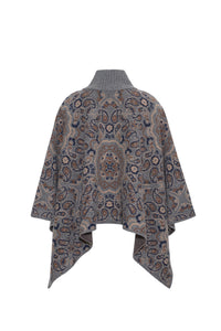 Pagoda Cape in Bandana Heather Grey