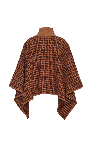 Pagoda Cape in Multi Camel Check | Over The Moon