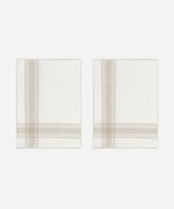 Rebecca Udall Pair of Bistrot Tea Towels, Natural, Ivory Background