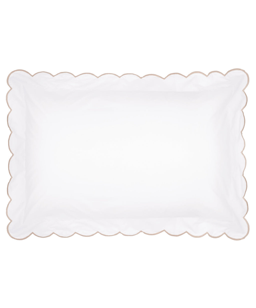 Rebecca Udall Annabelle Scalloped Bed Linen, Dusty Pink Standard Pillow