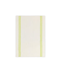 Rebecca Udall Pair of Striped Linen Tea Towels, Apple Green, Cut Out