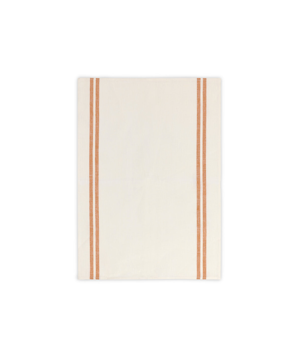 Rebecca Udall Pair of Striped Linen Tea Towels, Burnt Orange, Cut Out