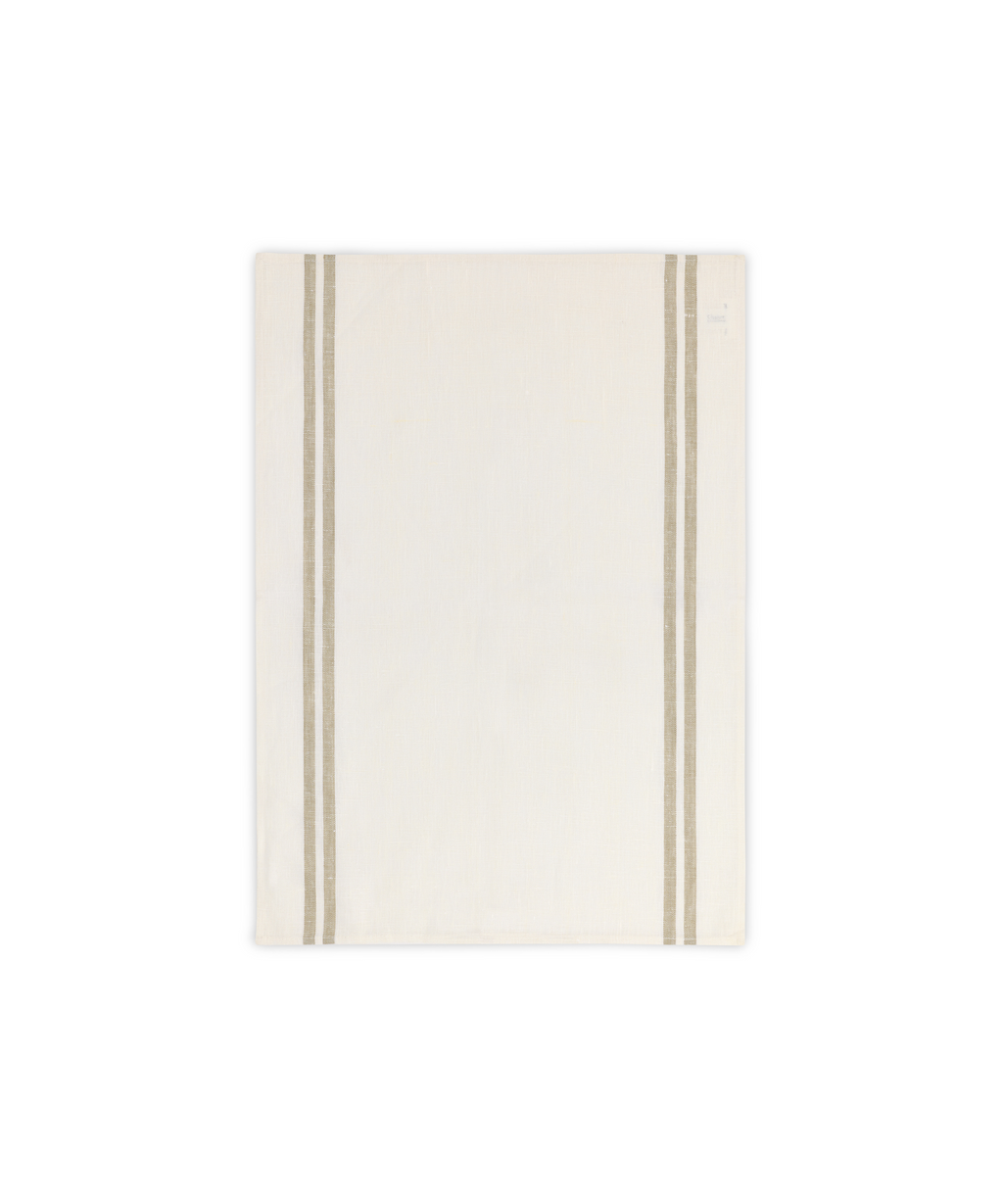 Rebecca Udall Pair of Striped Linen Tea Towels, Natural, Cut Out