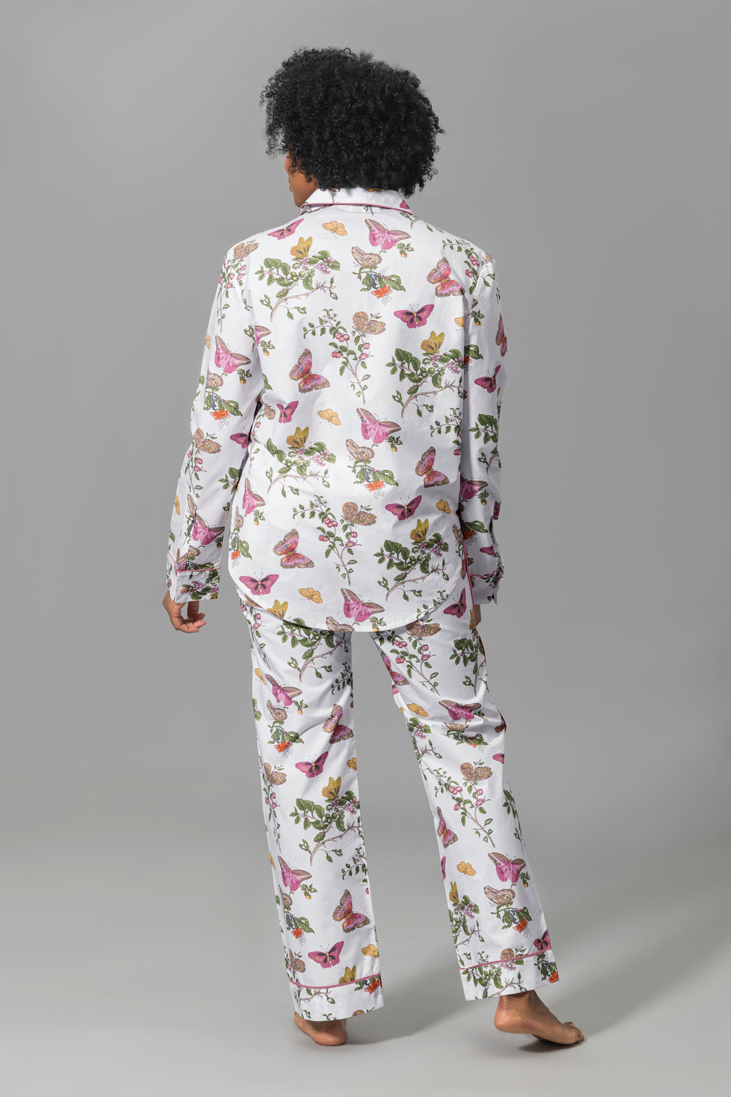 Luca Pajama Set in Baudin Butterfly Pink