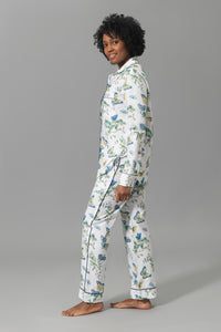 Luca Pajama Set in Baudin Butterfly Blue
