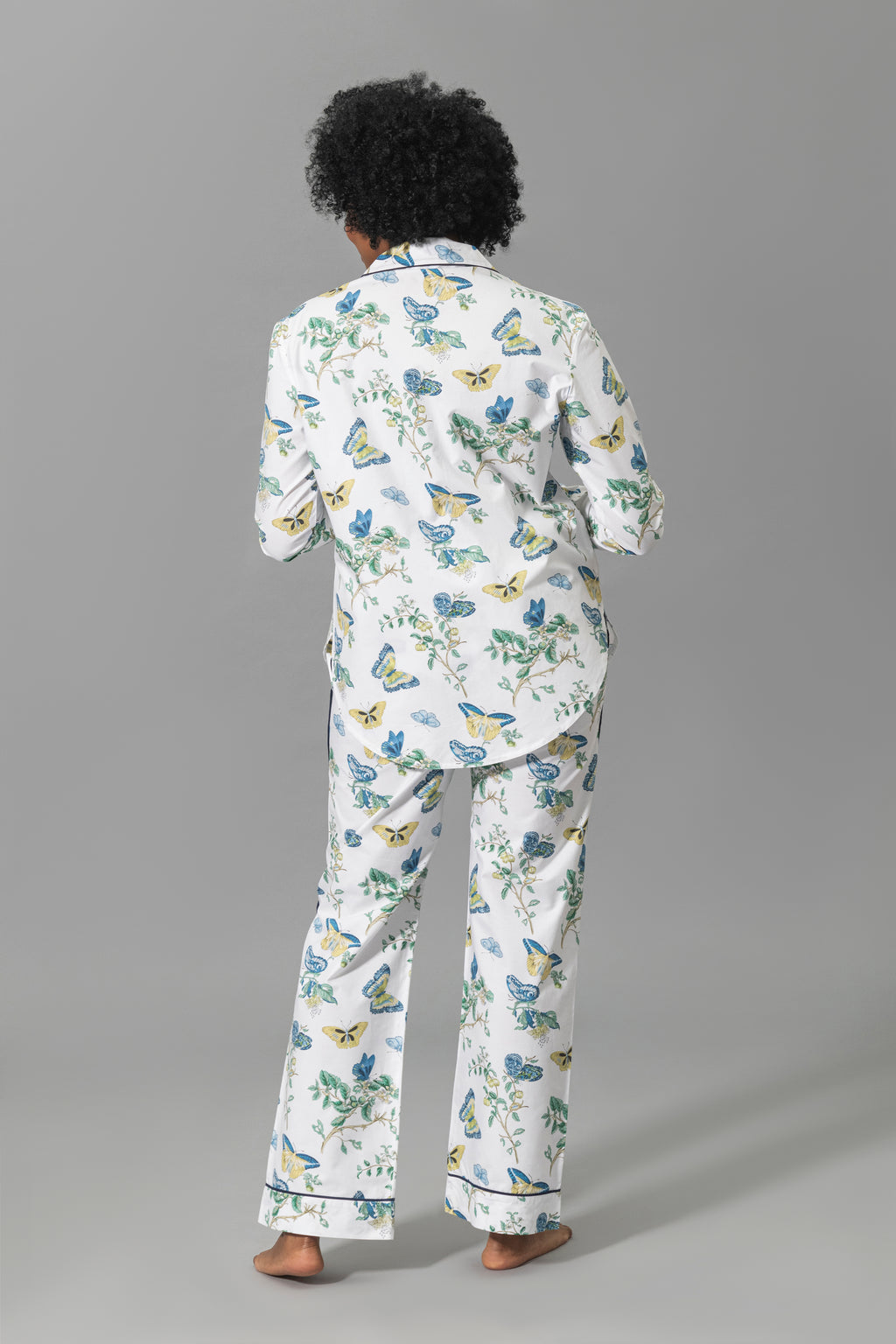 Luca Pajama Set in Baudin Butterfly Blue