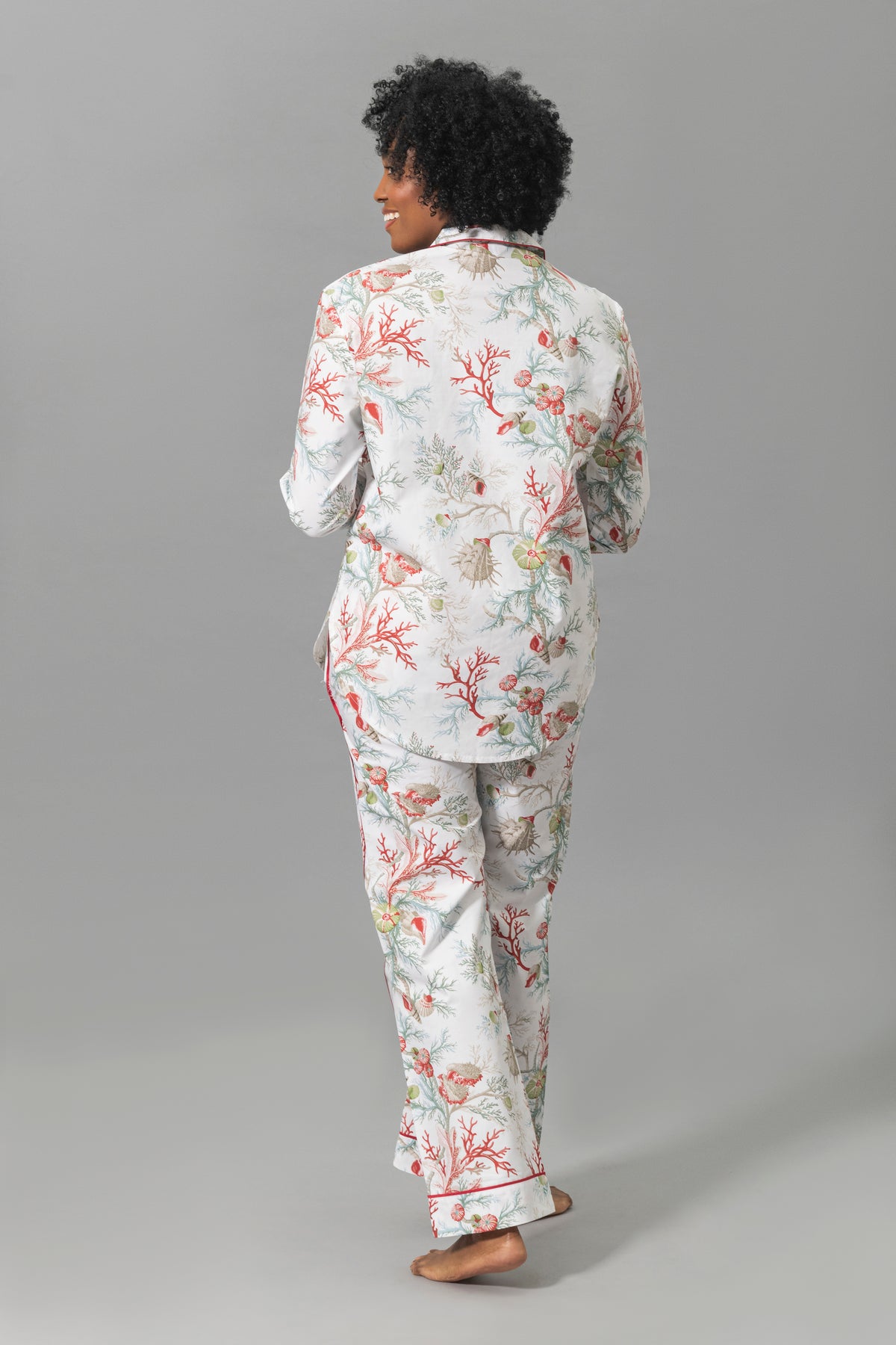 Luca Pajama Set in Del Tesoro Coral