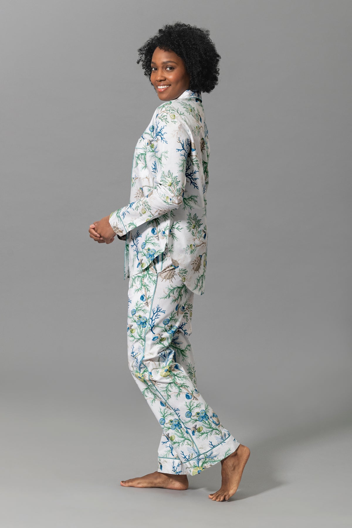 Luca Pajama Set in Del Tesoro Sea