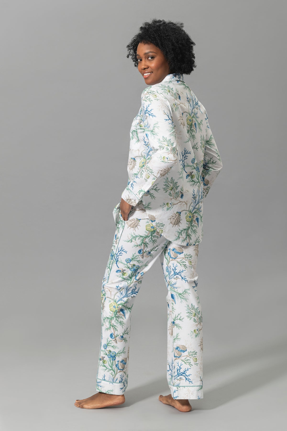 Luca Pajama Set in Del Tesoro Sea