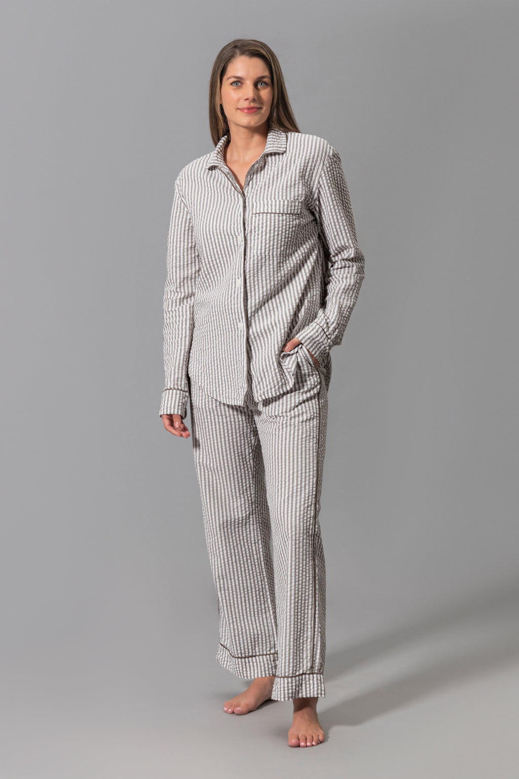 Matteo Pajama Set in Bark