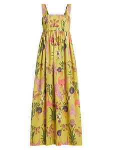 PALMAR MAXI DRESS IN BOTANICA YELLOW PRINT - No Pise La Grama Web