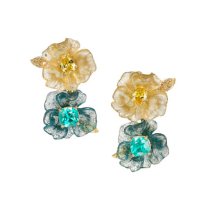 Paraiba Petunia Drop Earrings