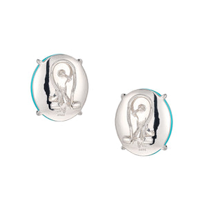 Paraiba Turquoise Pebble Earrings