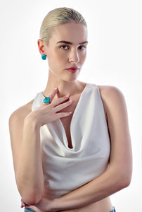 Paraiba Turquoise Pebble Earrings