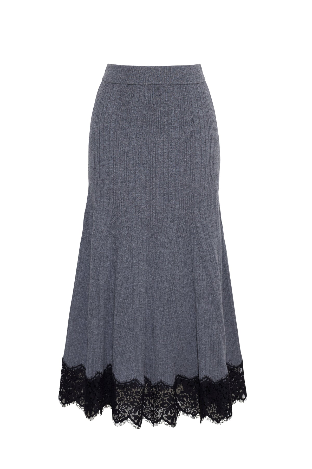 Parisa Lace Skirt in Grey Heather