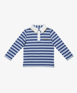 Parker Polo in Navy Twin Stripe