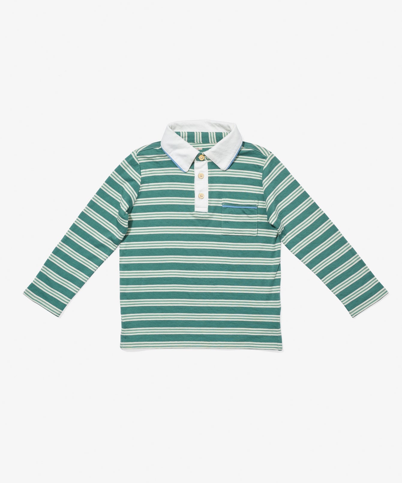 Parker Polo in Pine Twin Stripe