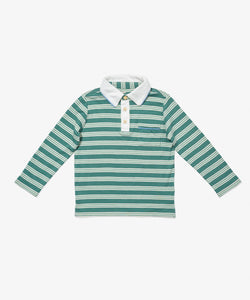 Parker Polo in Pine Twin Stripe