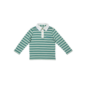 Parker Polo in Pine Twin Stripe