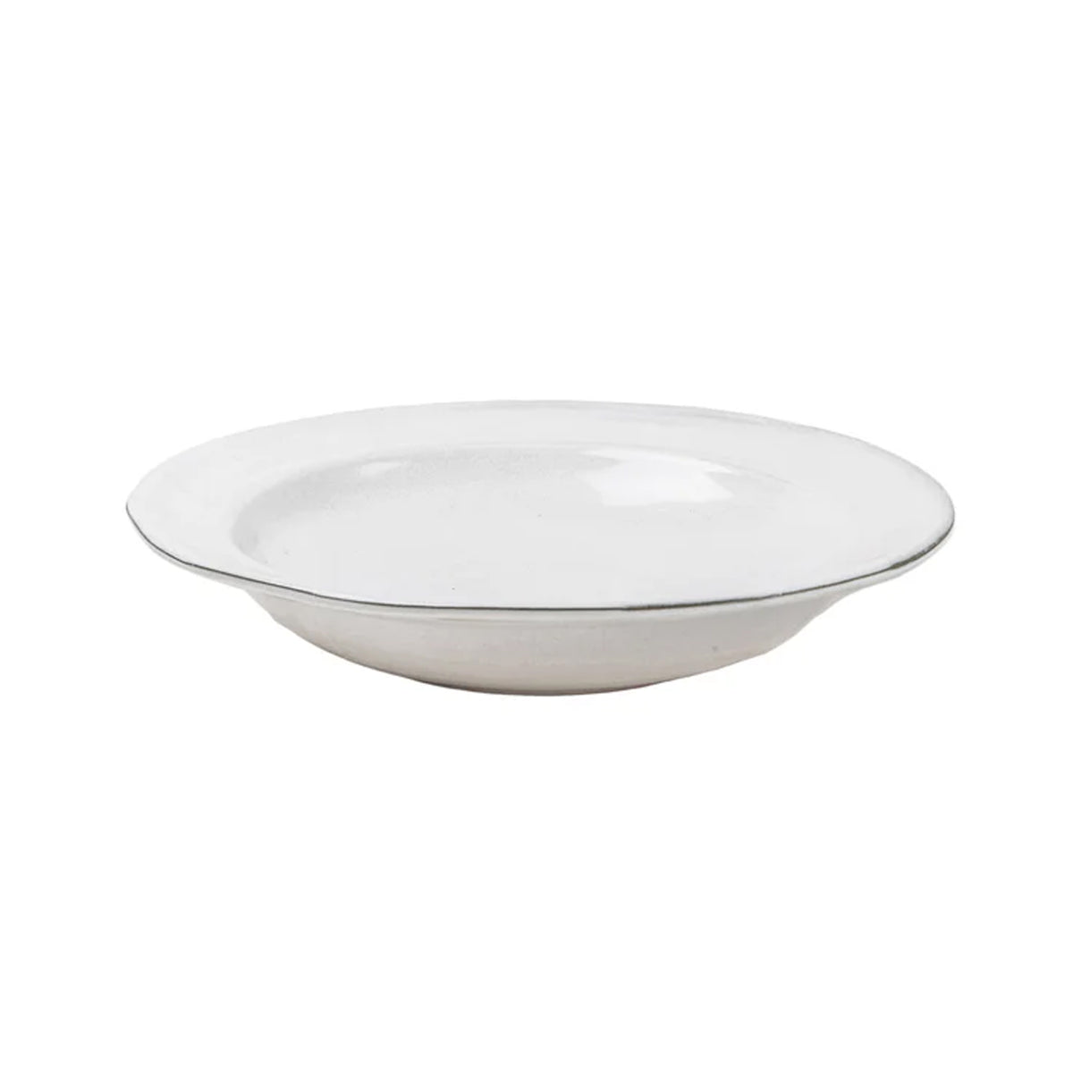 Pasta Bowl in White & Green