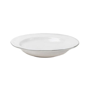 Pasta Bowl in White & Green