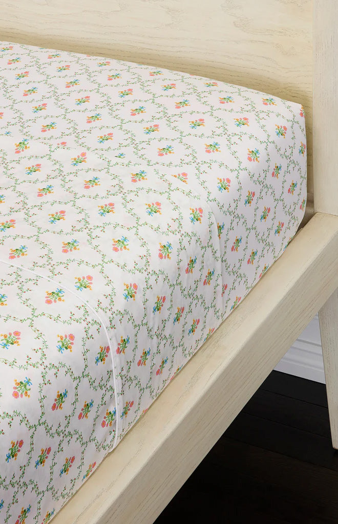 Pastel Trellis Fitted Sheet