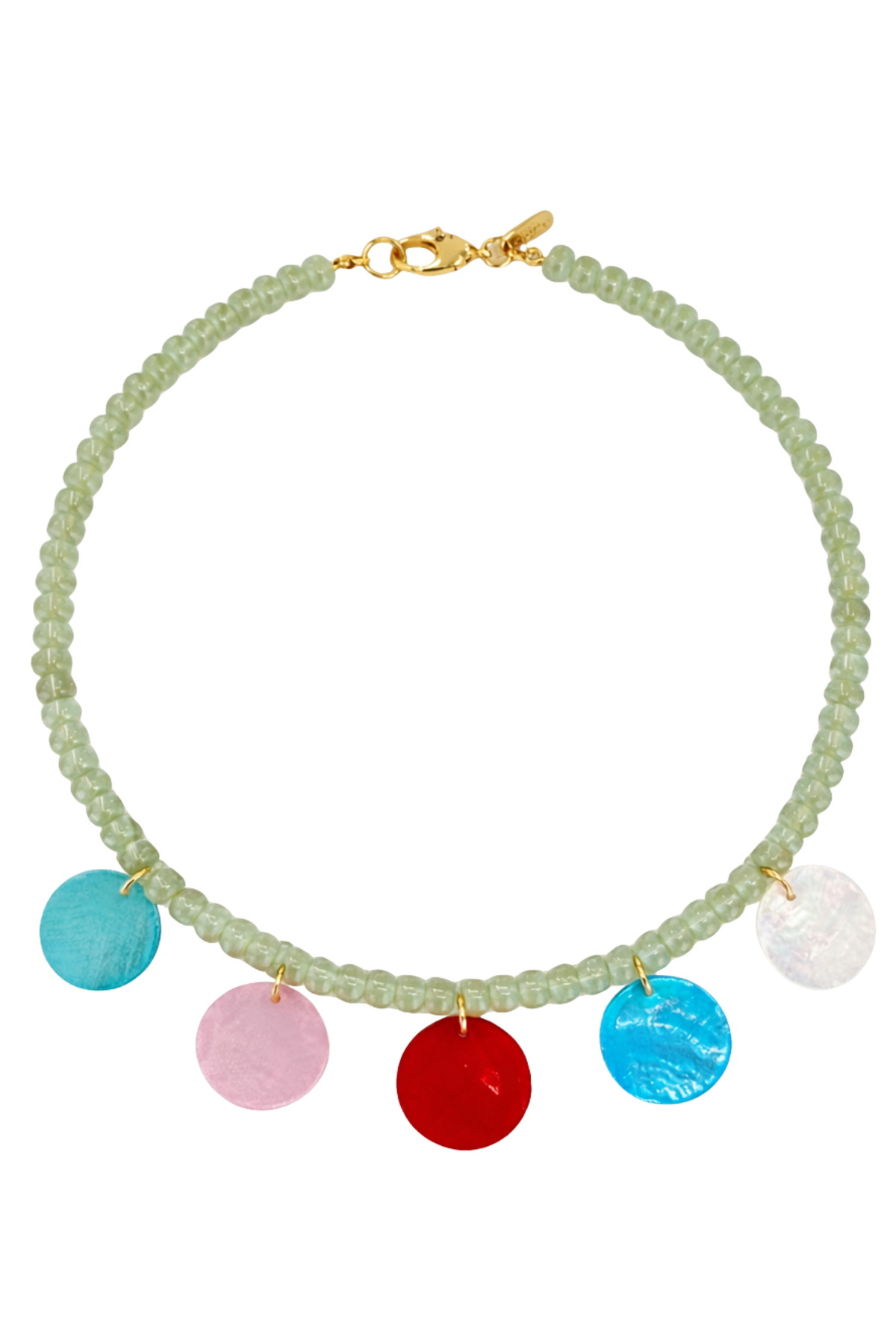 Pastel Disc Beaded Necklace