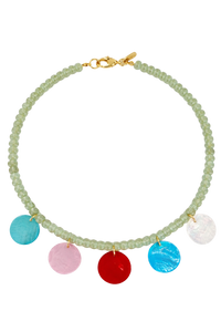 Pastel Disc Beaded Necklace