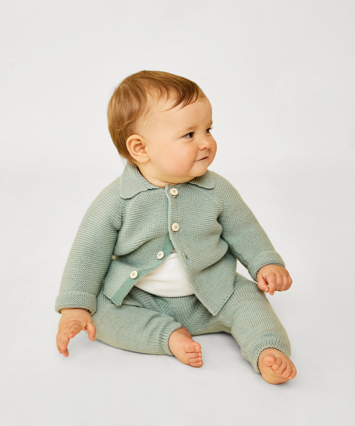 Pat Baby Jacket in Seafoam